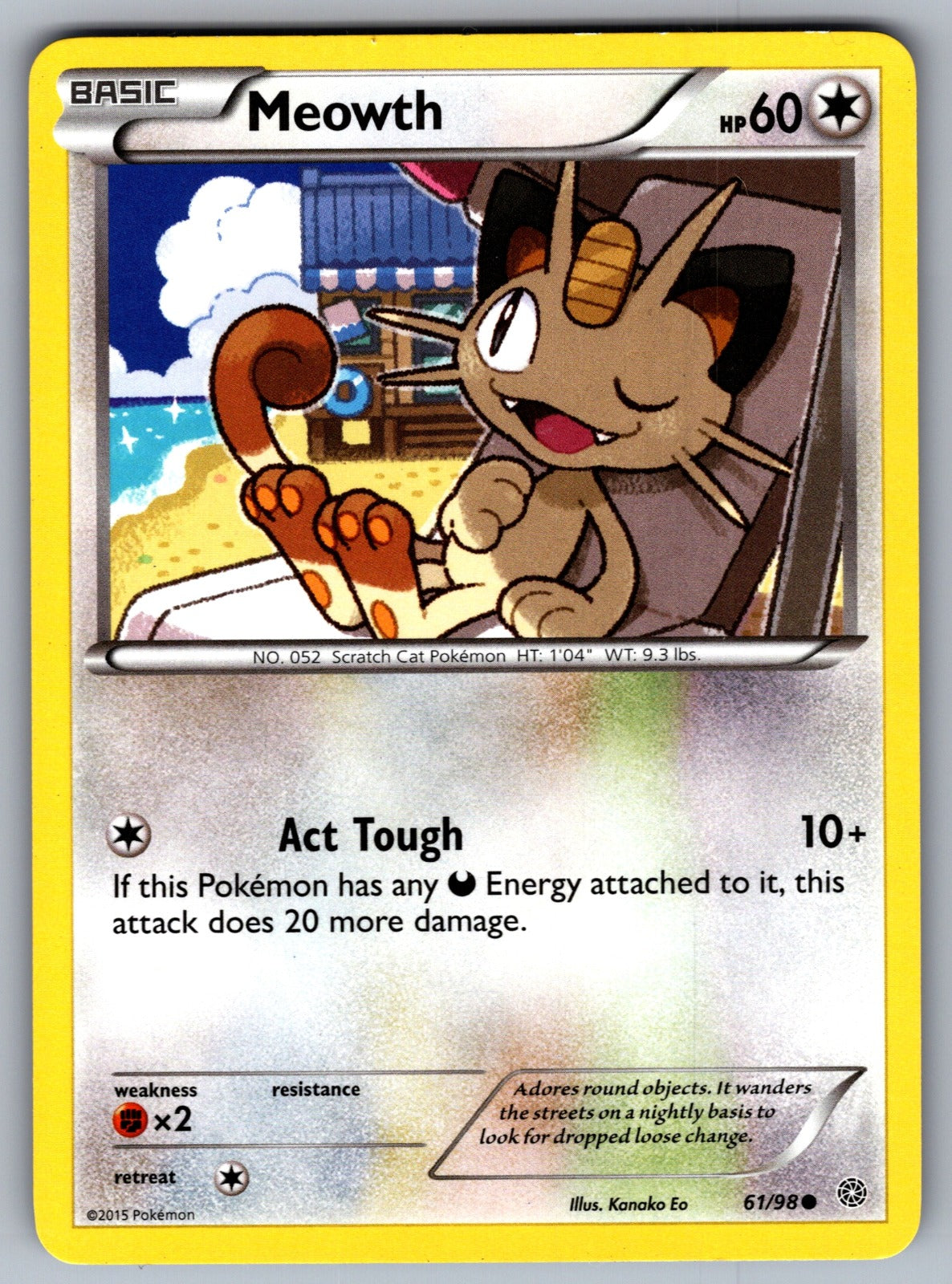 Meowth Common XY - Ancient Origins 61/98 LP 2015