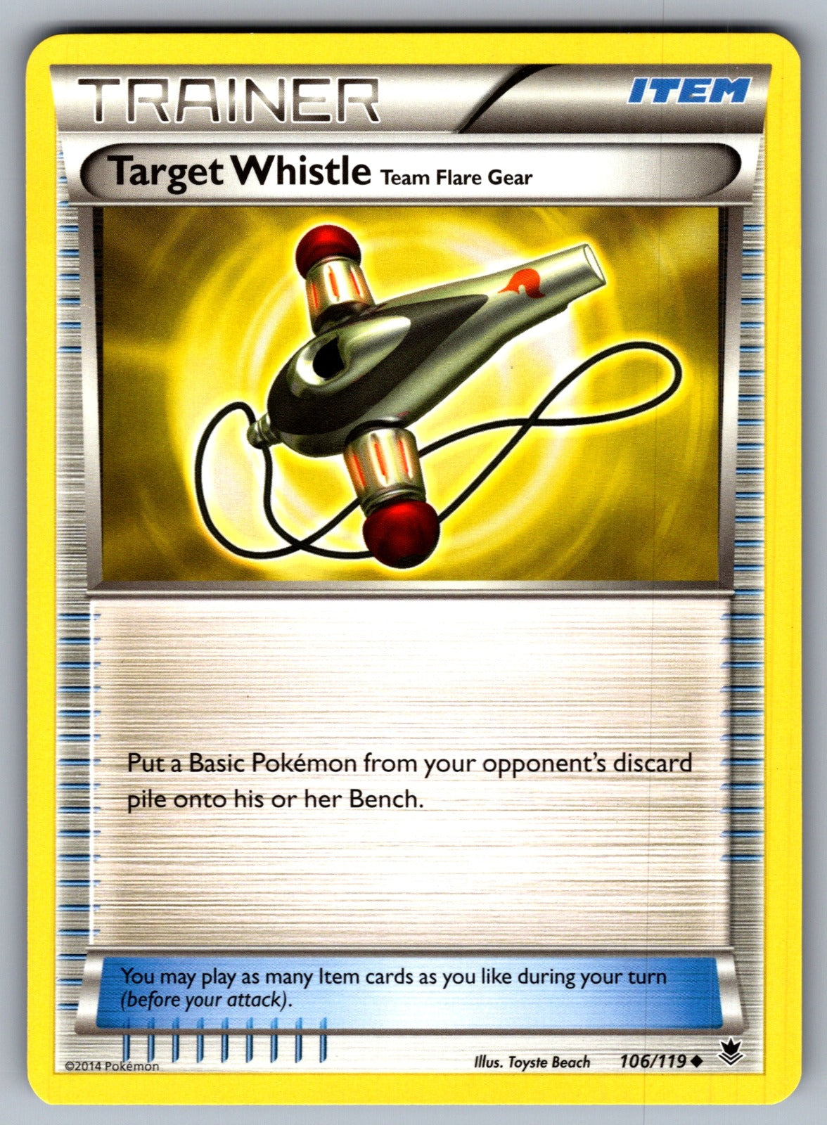 Target Whistle Uncommon XY - Phantom Forces 106/119 LP 2014