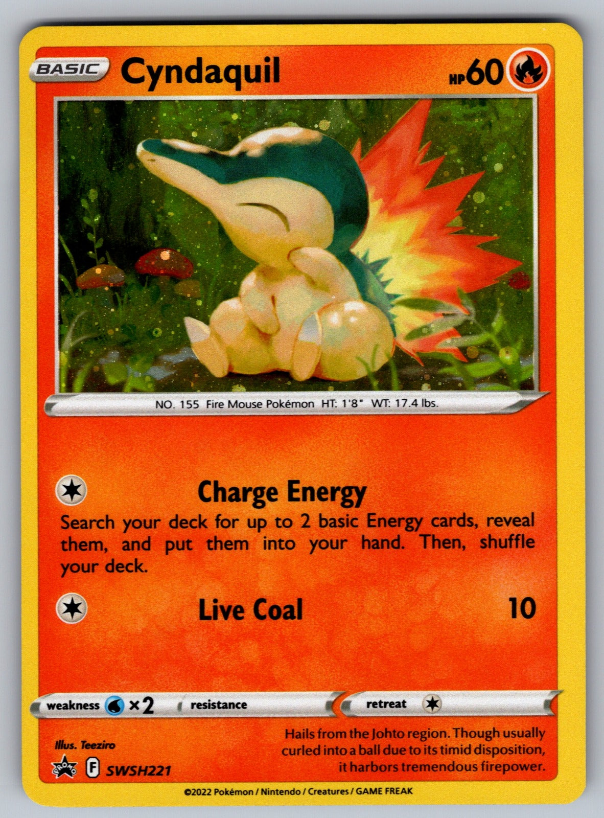 Cyndaquil Holo Promo SWSH: Sword & Shield Promo Cards SWSH221 NM 2019