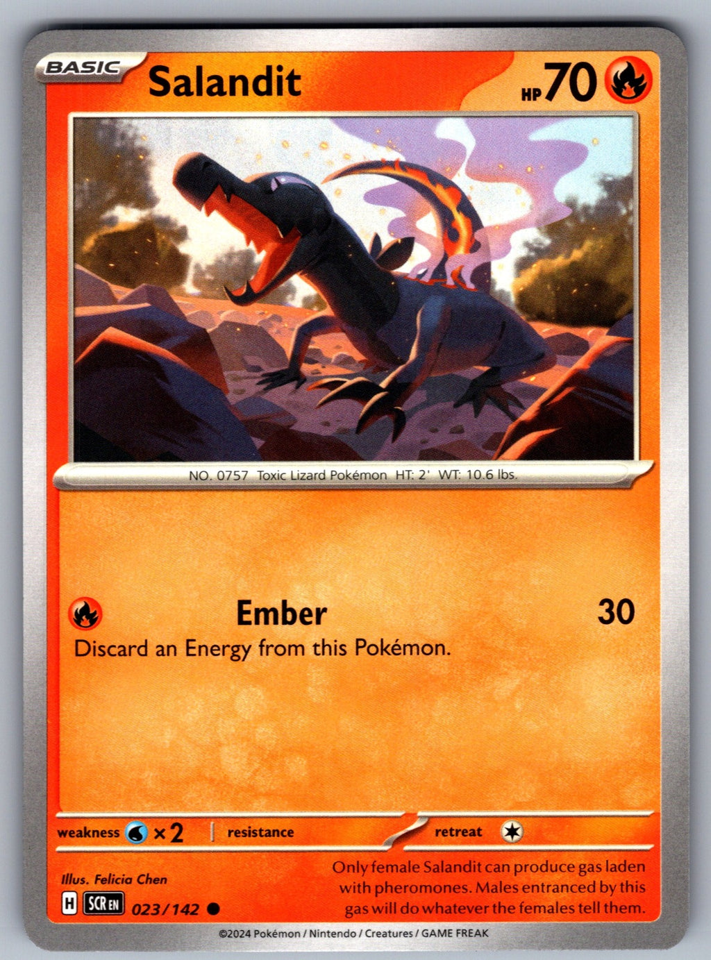 Salandit Common SV07: Stellar Crown 023/142 NM 2024