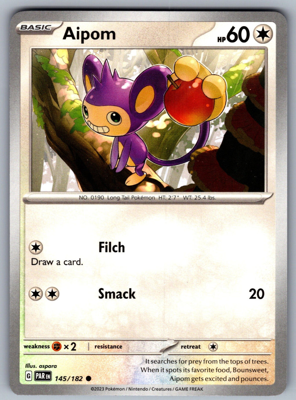 Aipom Common SV04: Paradox Rift 145/182 NM 2023