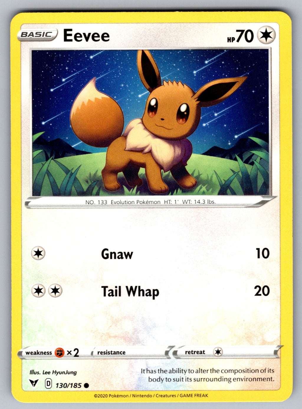 Eevee Common SWSH04: Vivid Voltage 130/185 NM 2020
