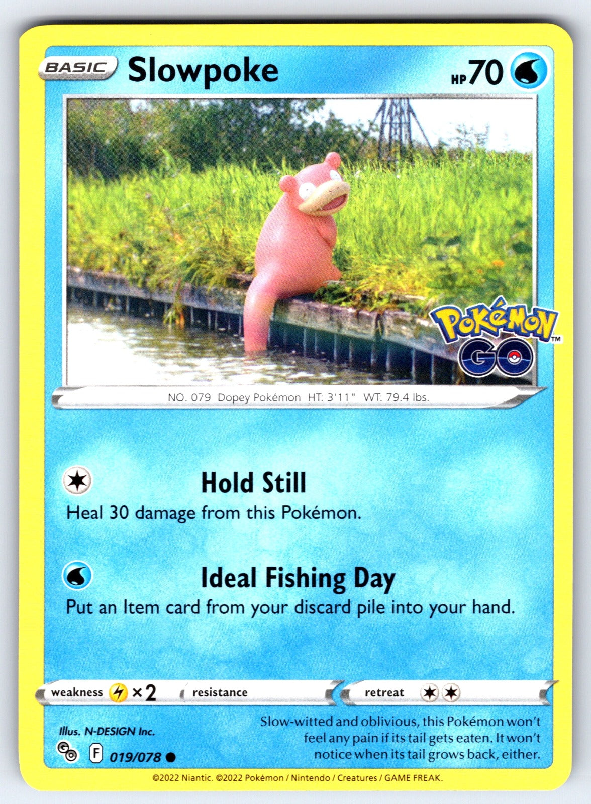 Slowpoke Common Pokemon GO 019/078 NM 2022