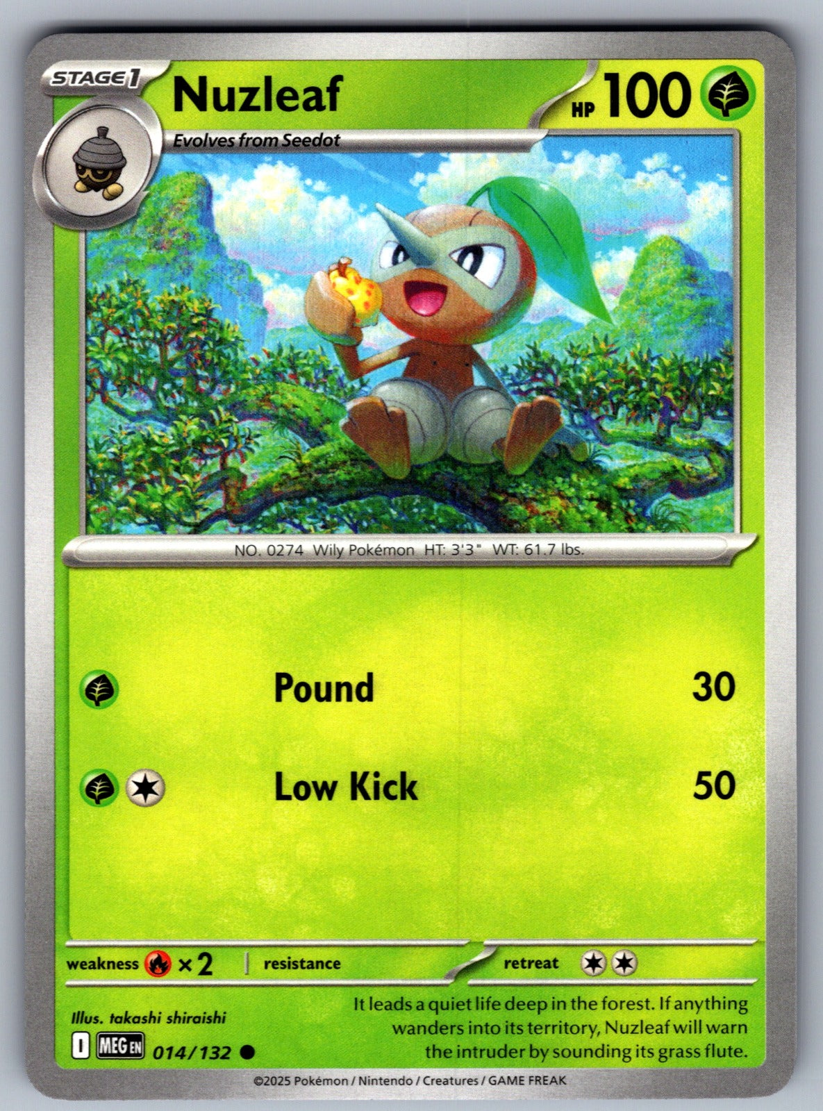 Nuzleaf Common ME01: Mega Evolution 014/132 NM 2025