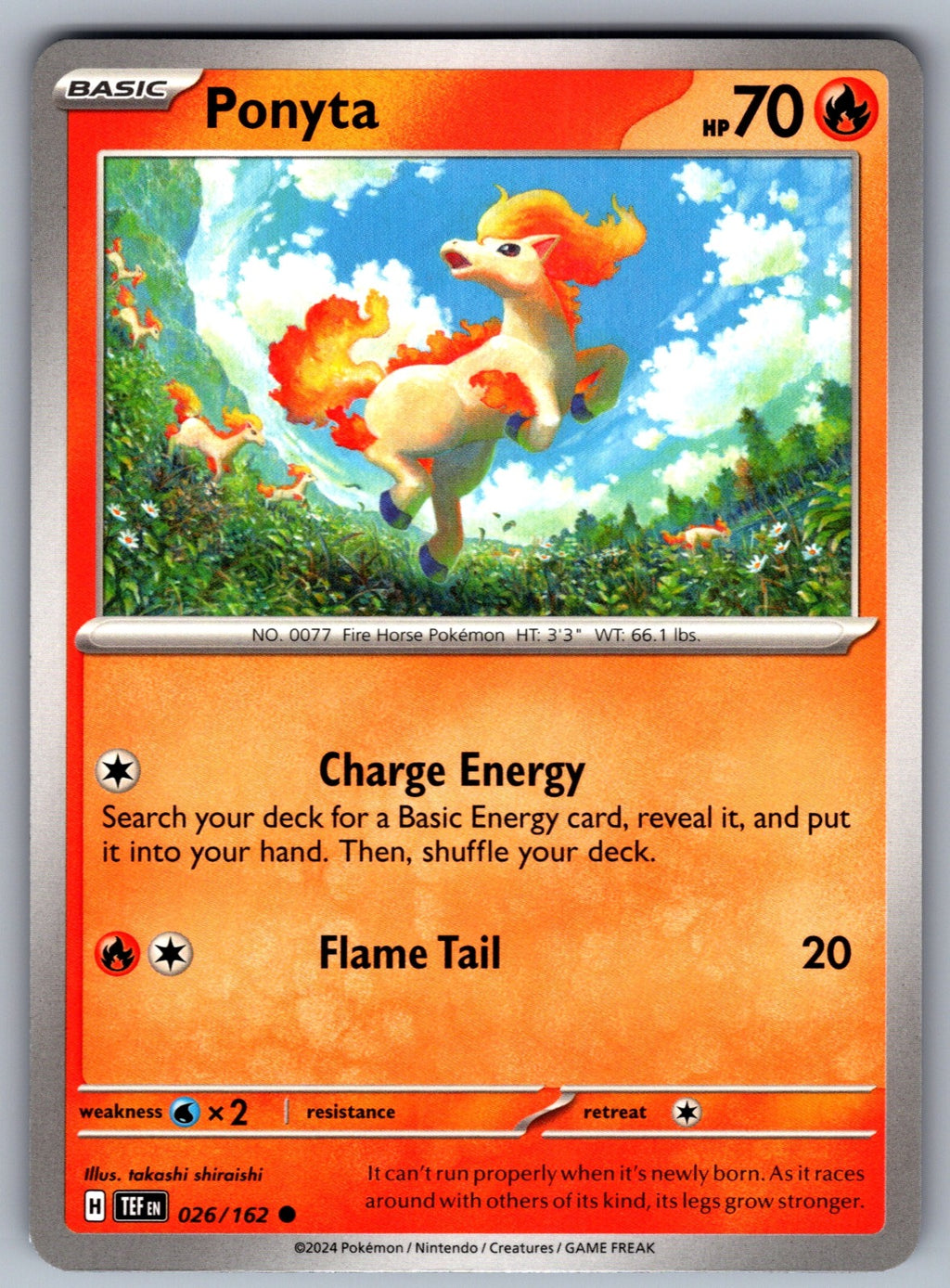 Ponyta Common SV05: Temporal Forces 026/162 NM 2024