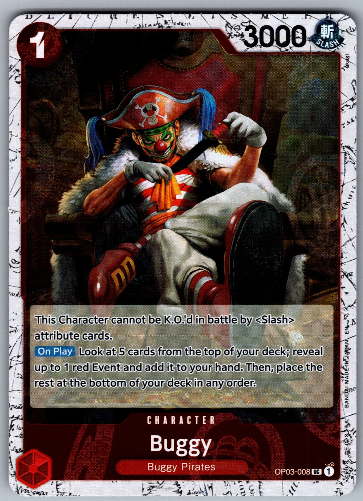 Buggy - (Pirate Foil) Foil UC Premium Booster -The Best- Vol. 2 OP03-008 NM 2025