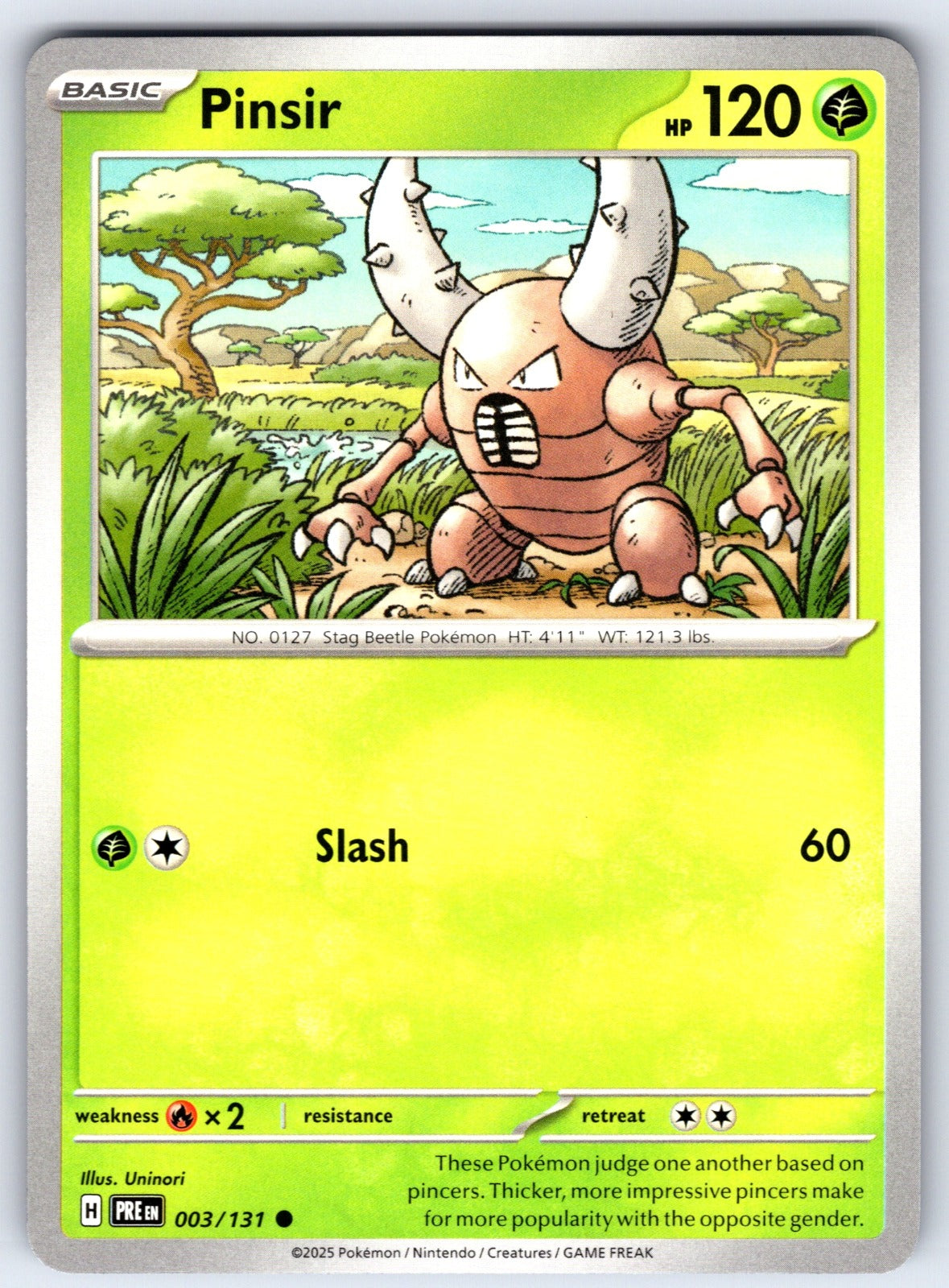 Pinsir Common SV: Prismatic Evolutions 003/131 NM 2025