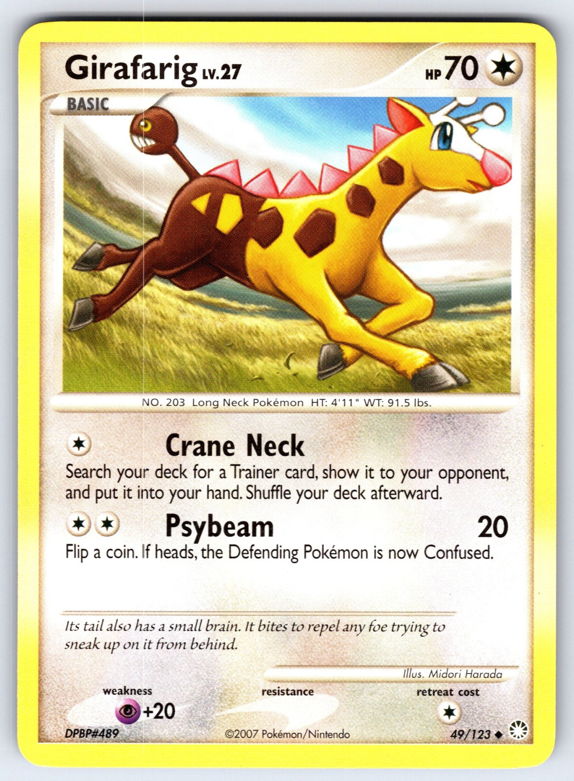 Girafarig Uncommon Mysterious Treasures 49/123 LP 2007