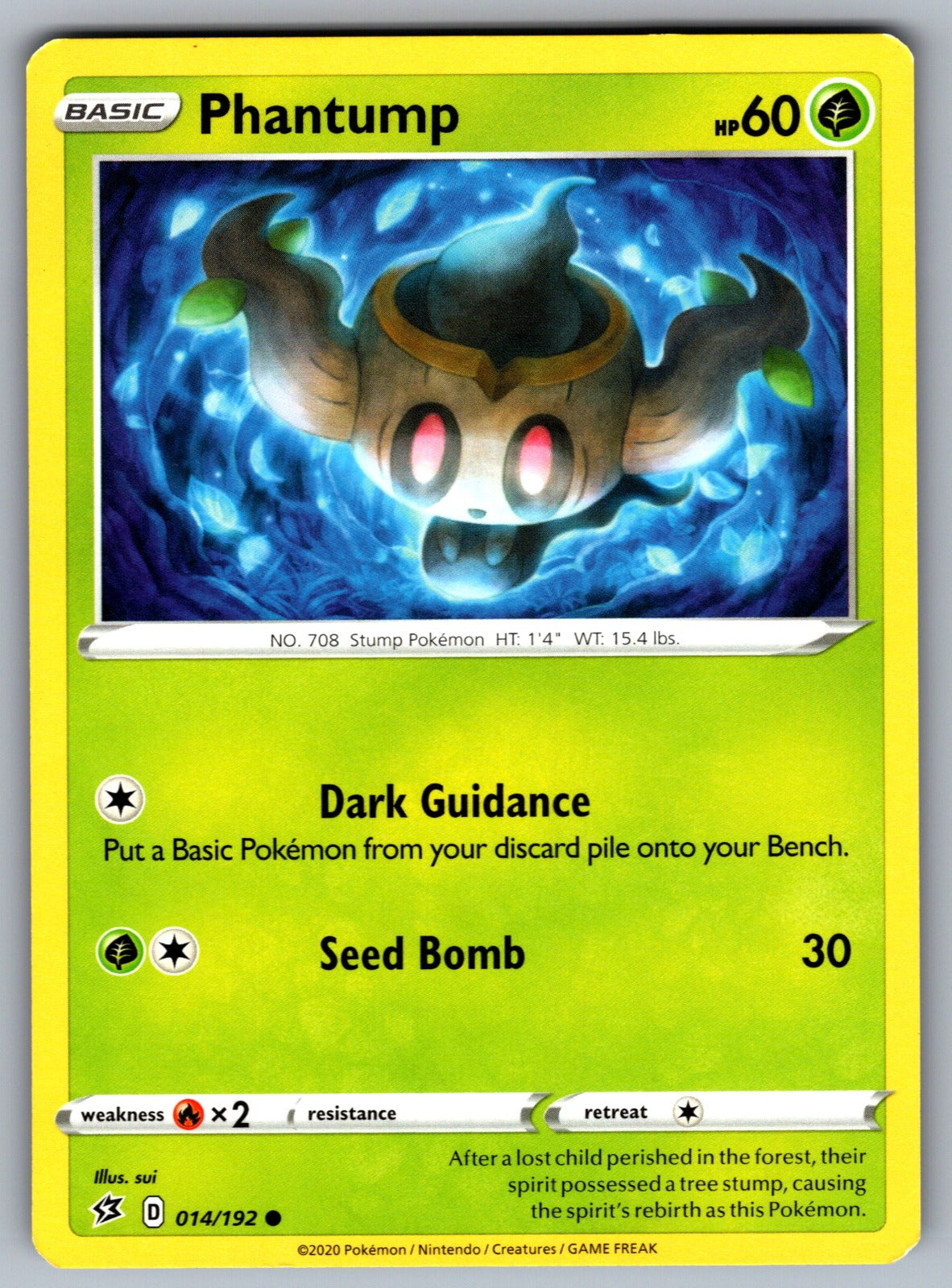 Phantump Common SWSH02: Rebel Clash 014/192 NM 2020