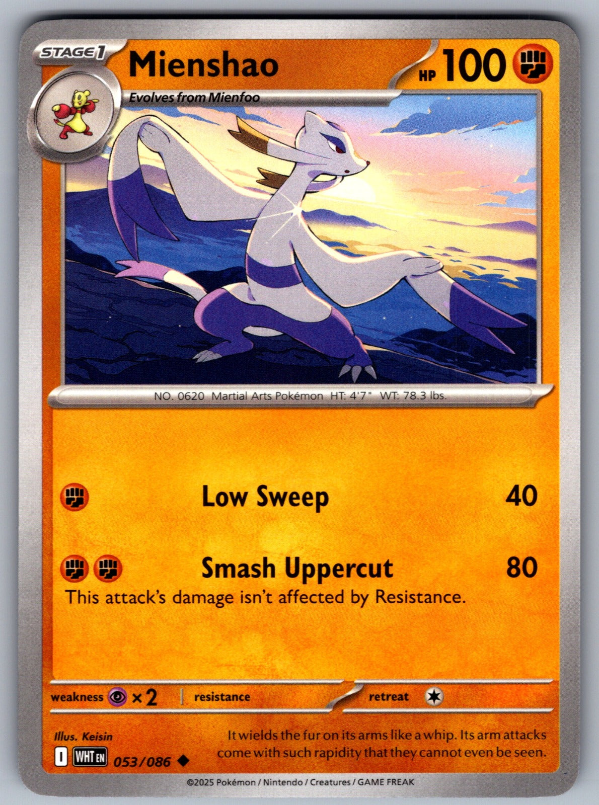 Mienshao Uncommon SV: White Flare 053/086 NM 2025