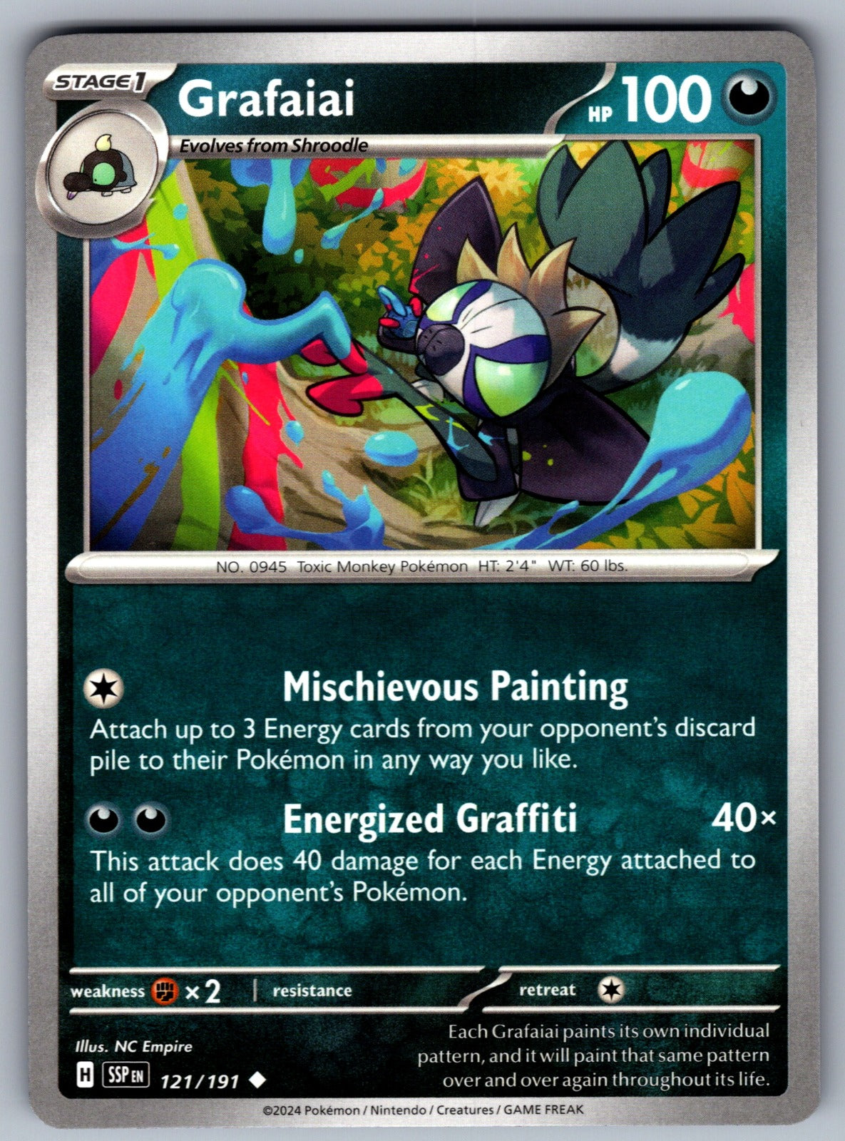Grafaiai Uncommon SV08: Surging Sparks 121/191 NM 2024