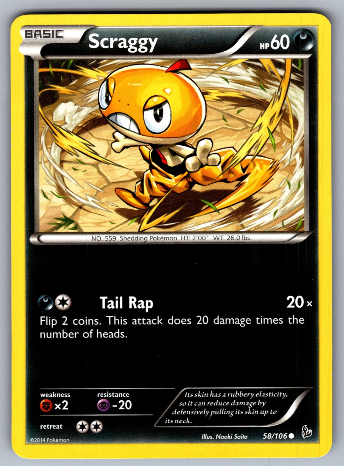 Scraggy Common XY - Flashfire 58/106 LP 2014