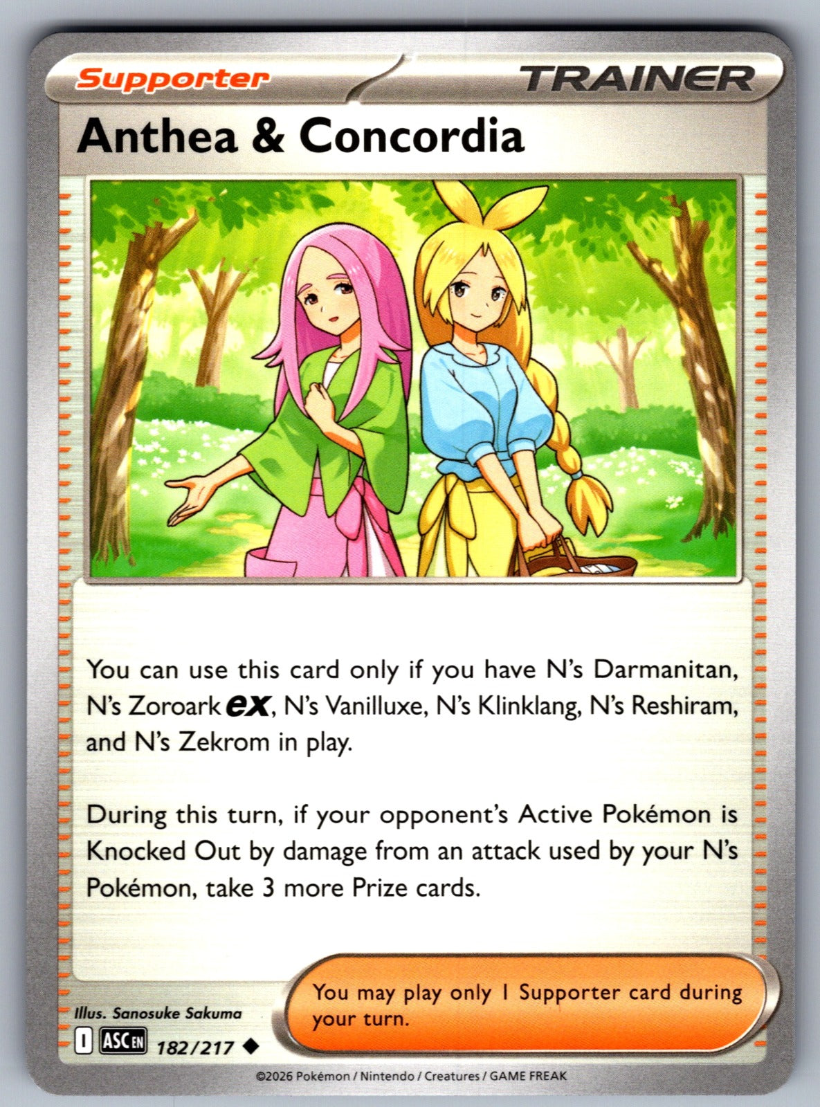 Anthea & Concordia Uncommon ME: Ascended Heroes 182/217 NM 2026