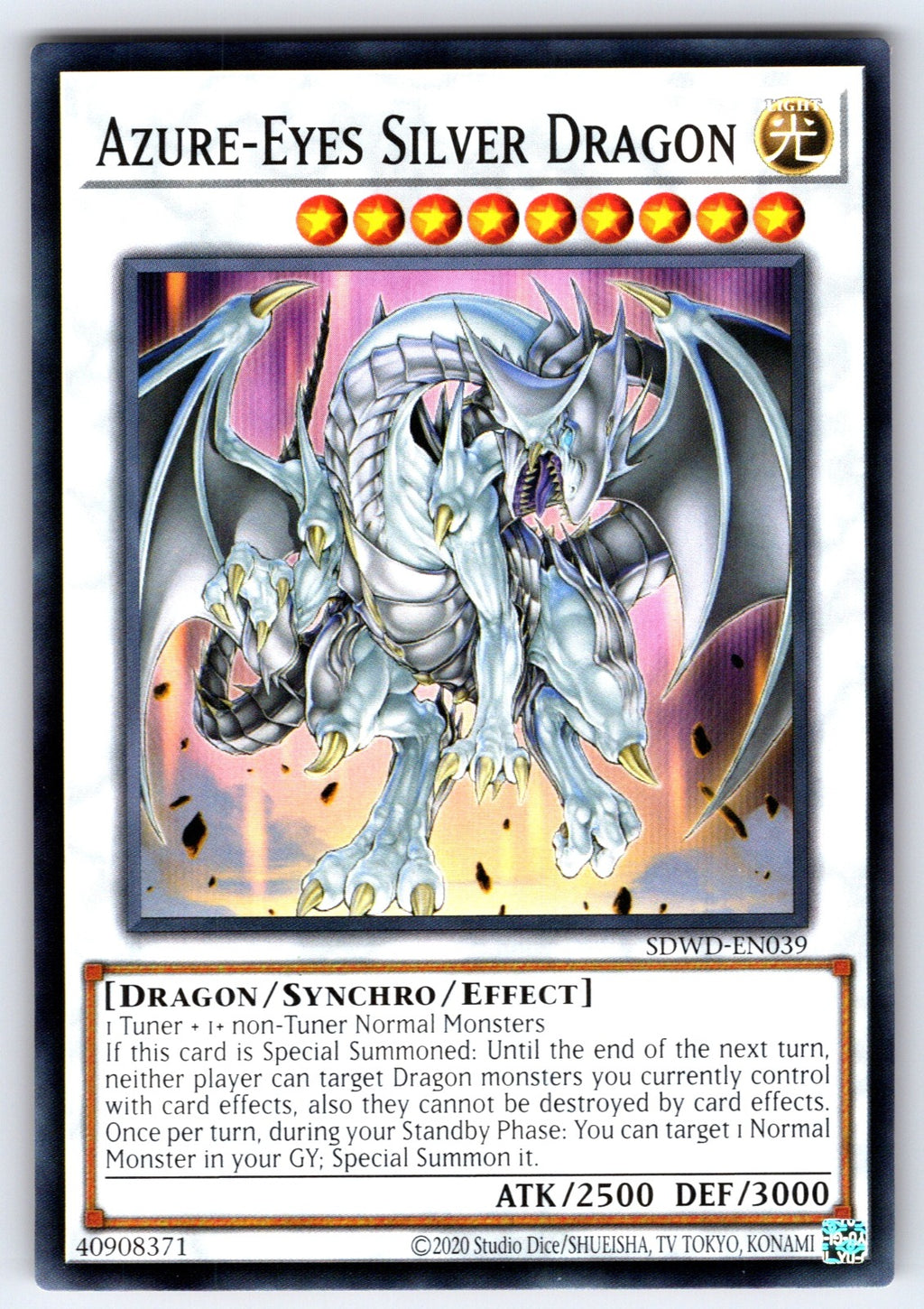 Azure-Eyes Silver Dragon Unlimited Common Structure Deck: Blue-Eyes White Destin