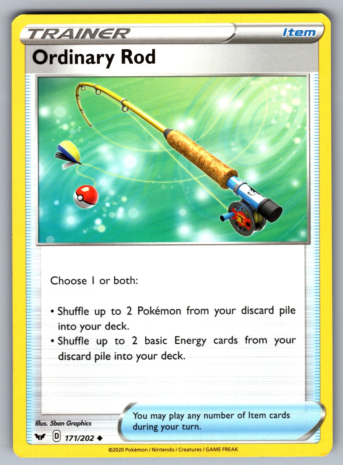 Ordinary Rod Uncommon SWSH01: Sword & Shield Base Set 171/202 NM 2020