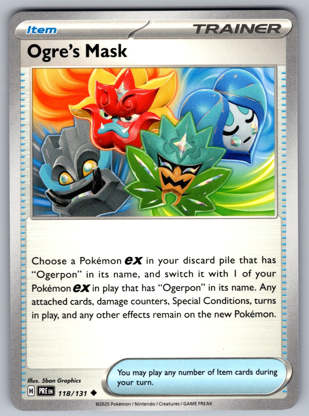 Ogre's Mask Uncommon SV: Prismatic Evolutions 118/131 NM 2025