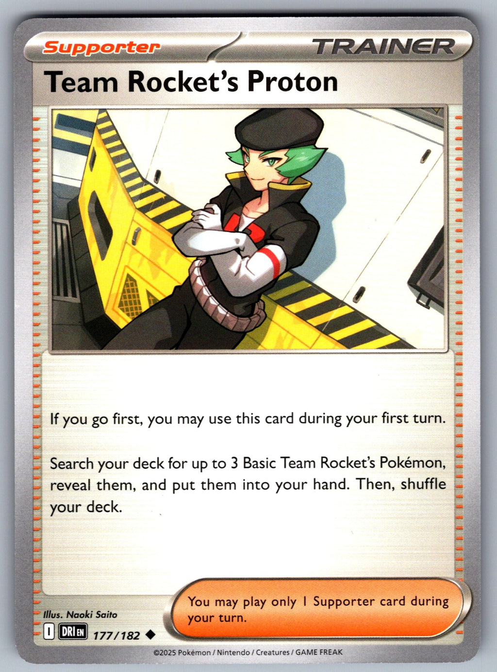 Team Rocket's Proton Uncommon SV10: Destined Rivals 177/182 NM 2025