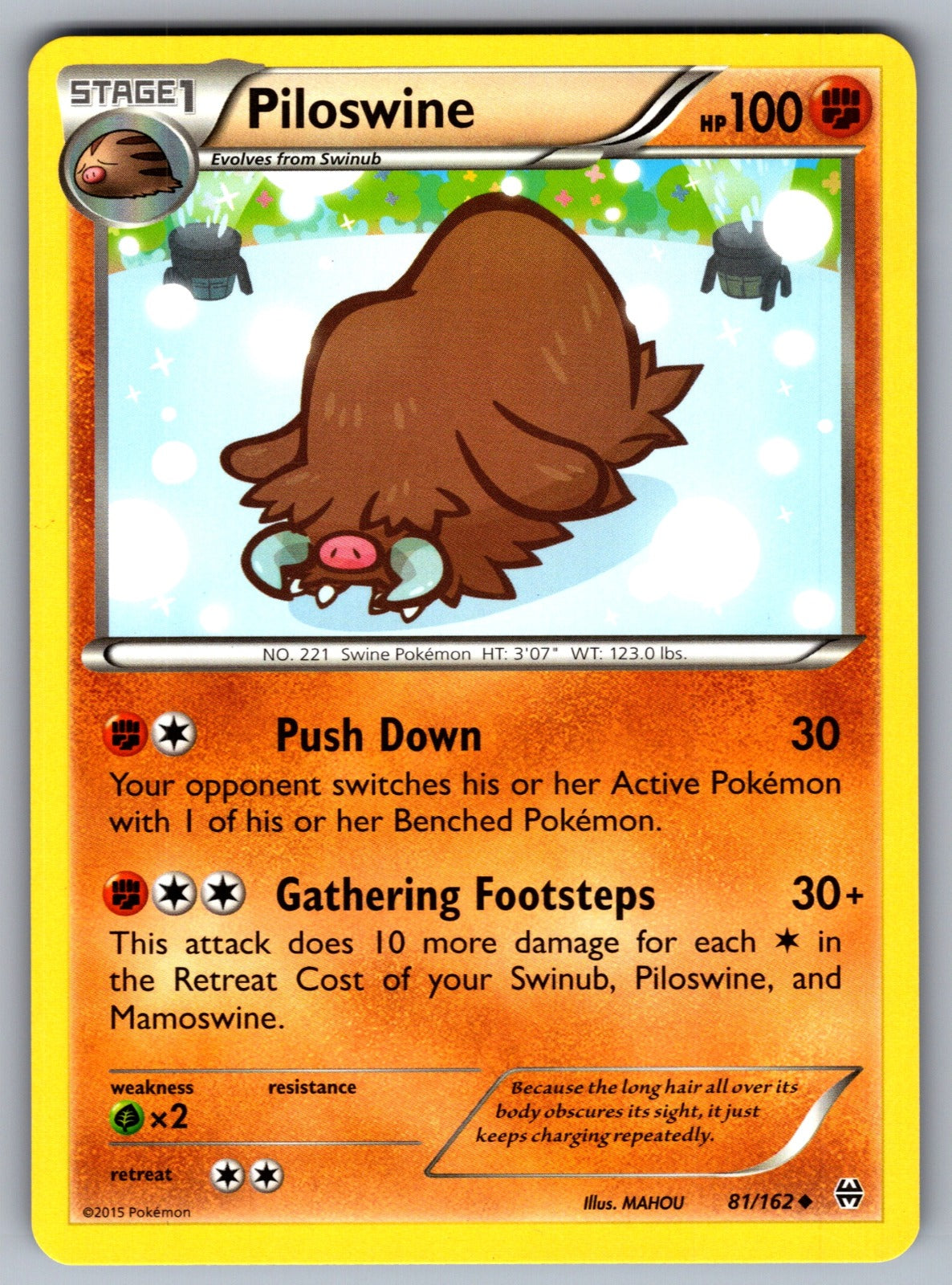 Piloswine Uncommon XY - BREAKthrough 81/162 LP 2015
