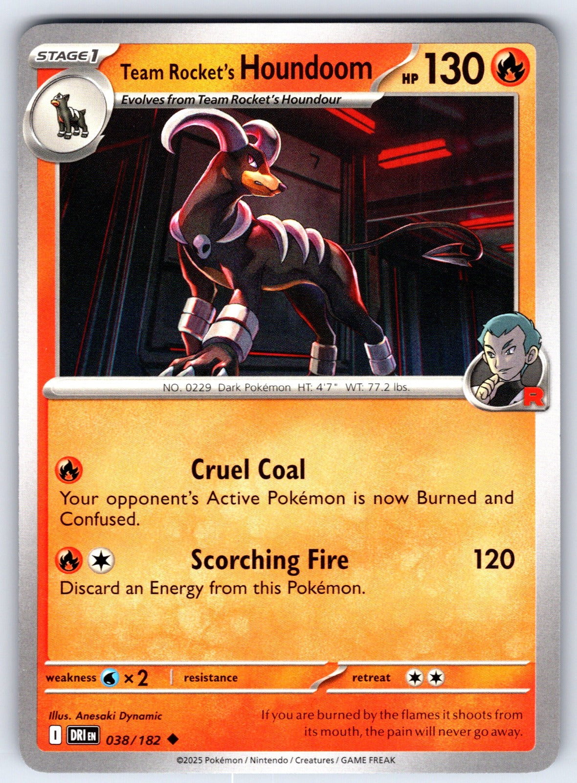Team Rocket's Houndoom Uncommon SV10: Destined Rivals 038/182 LP 2025
