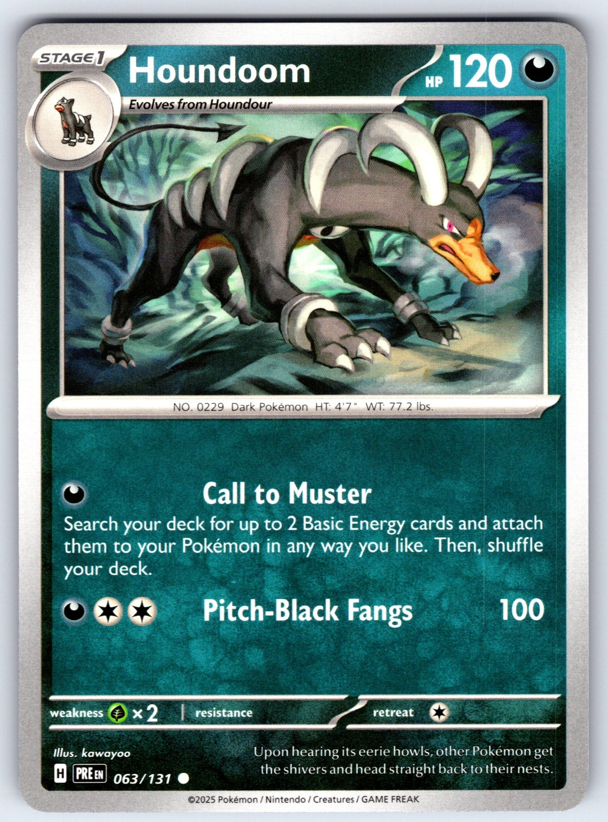 Houndoom Common SV: Prismatic Evolutions 063/131 NM 2025