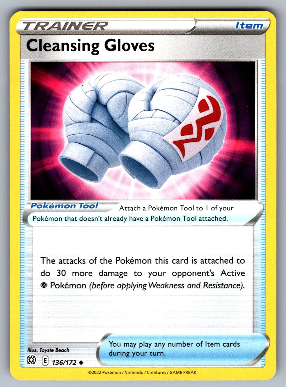 Cleansing Gloves Uncommon SWSH09: Brilliant Stars 136/172 NM 2022