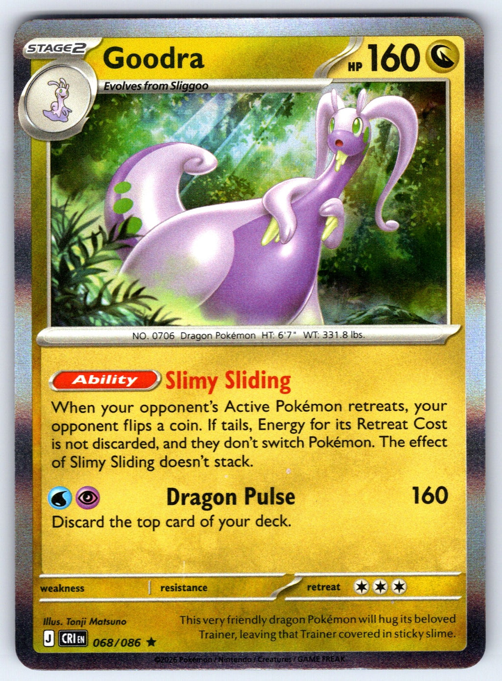 Goodra Holo Rare ME04: Chaos Rising 068/086 NM 2026