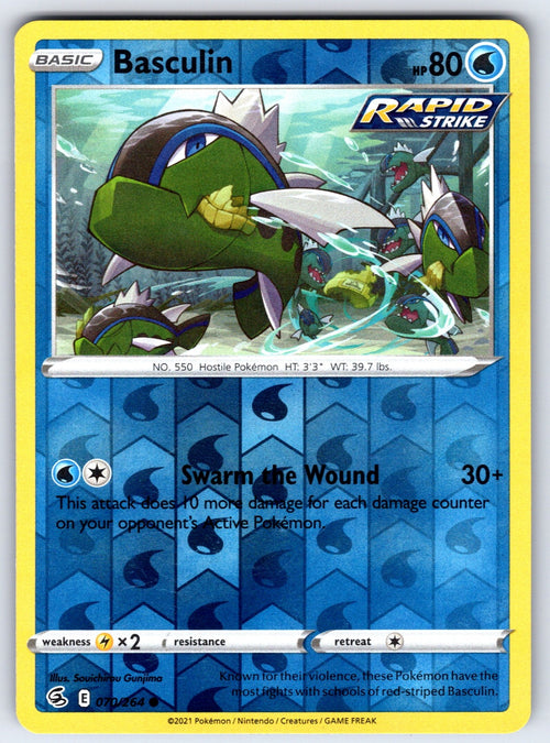 Basculin Reverse Holo Common SWSH08: Fusion Strike 070/264 NM 2021