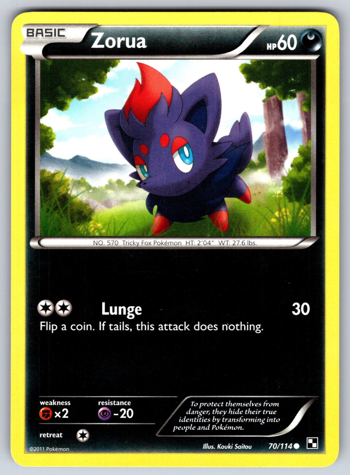 Zorua Common Black and White 70/114 LP 2011