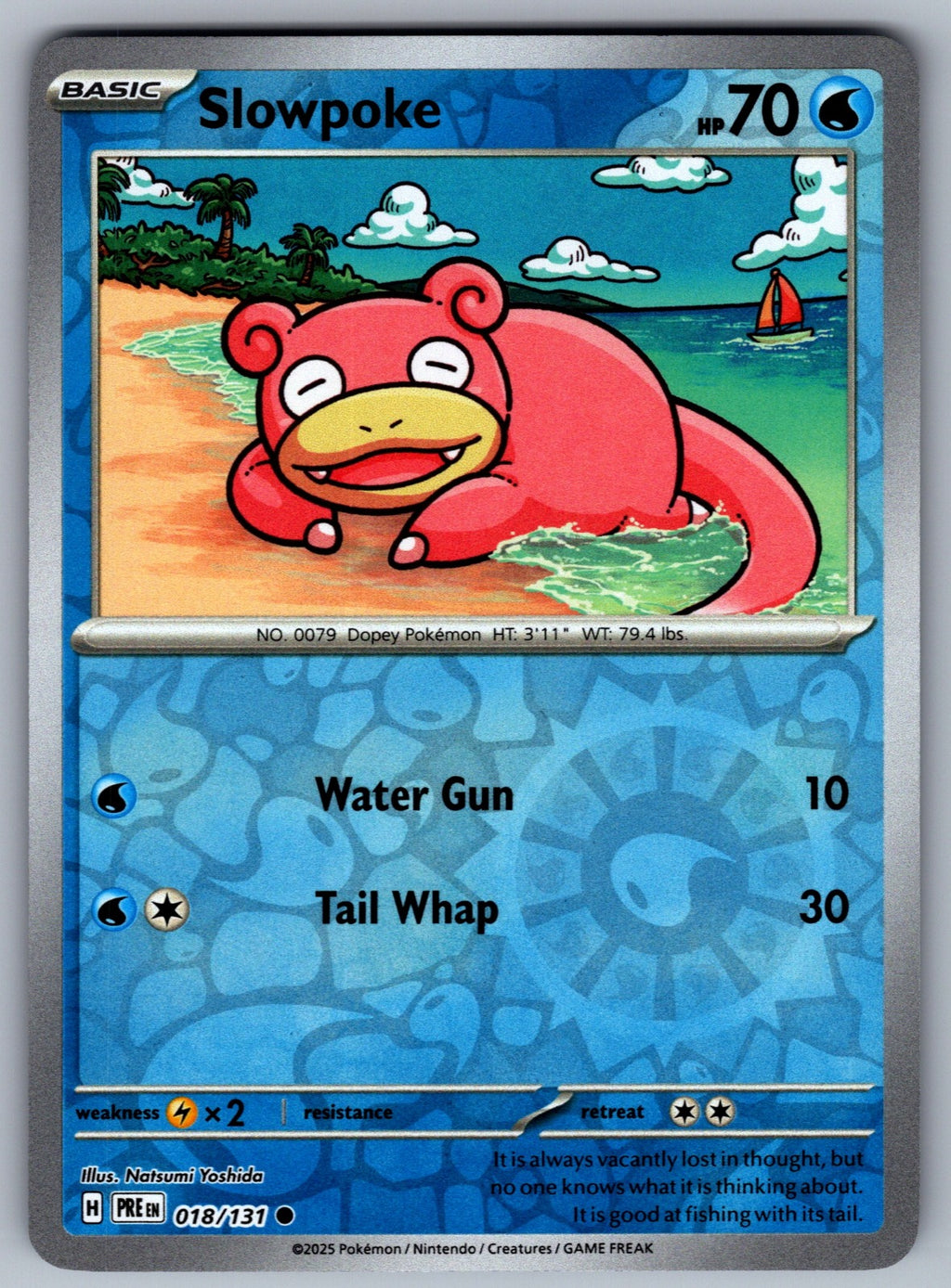 Slowpoke Reverse Holo Common SV: Prismatic Evolutions 018/131 NM 2025