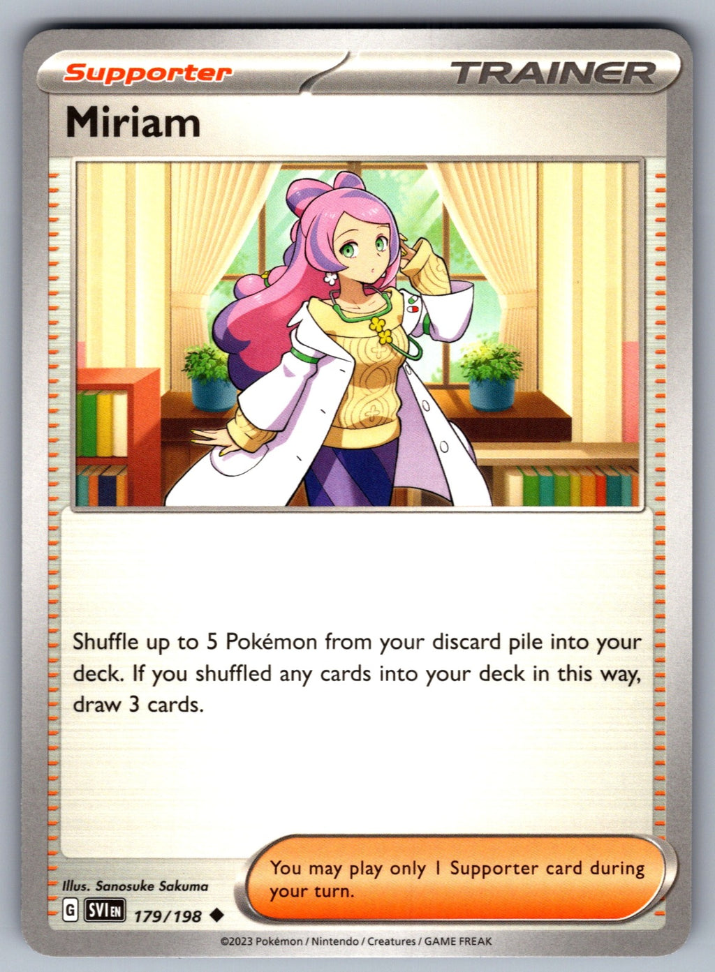 Miriam Uncommon SV01: Scarlet & Violet Base Set 179/198 NM 2023