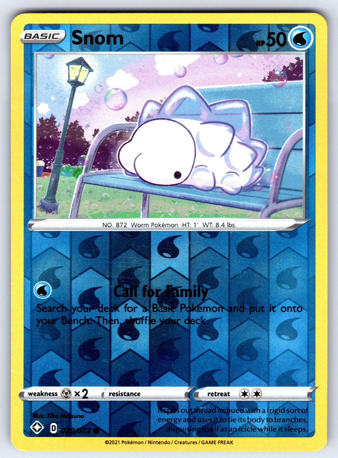 Snom Reverse Holo Common Shining Fates 029/072 NM 2021