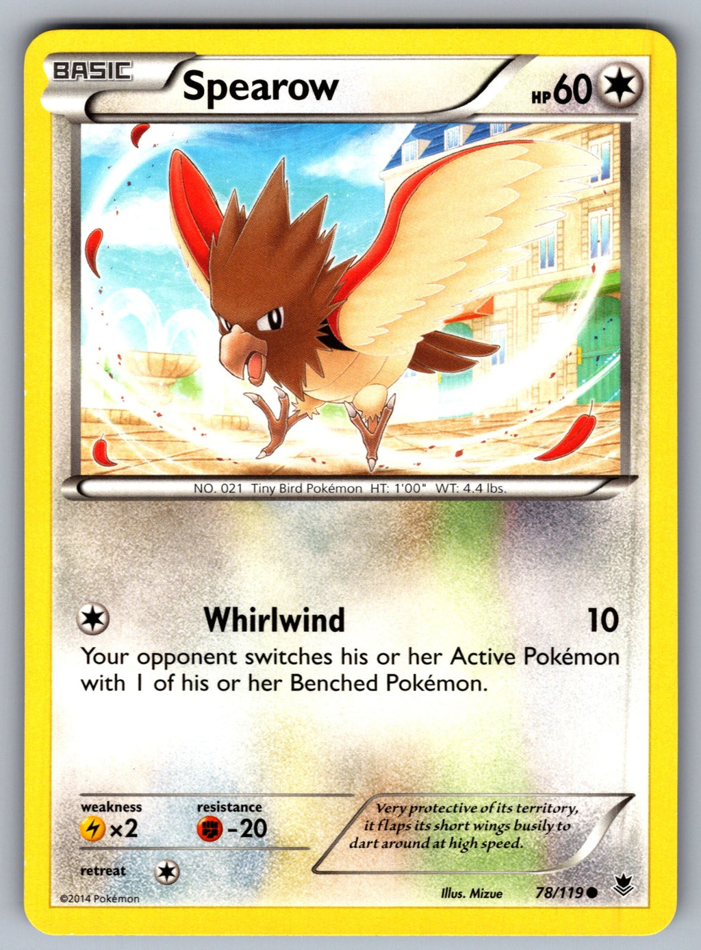 Spearow Common XY - Phantom Forces 78/119 LP 2014