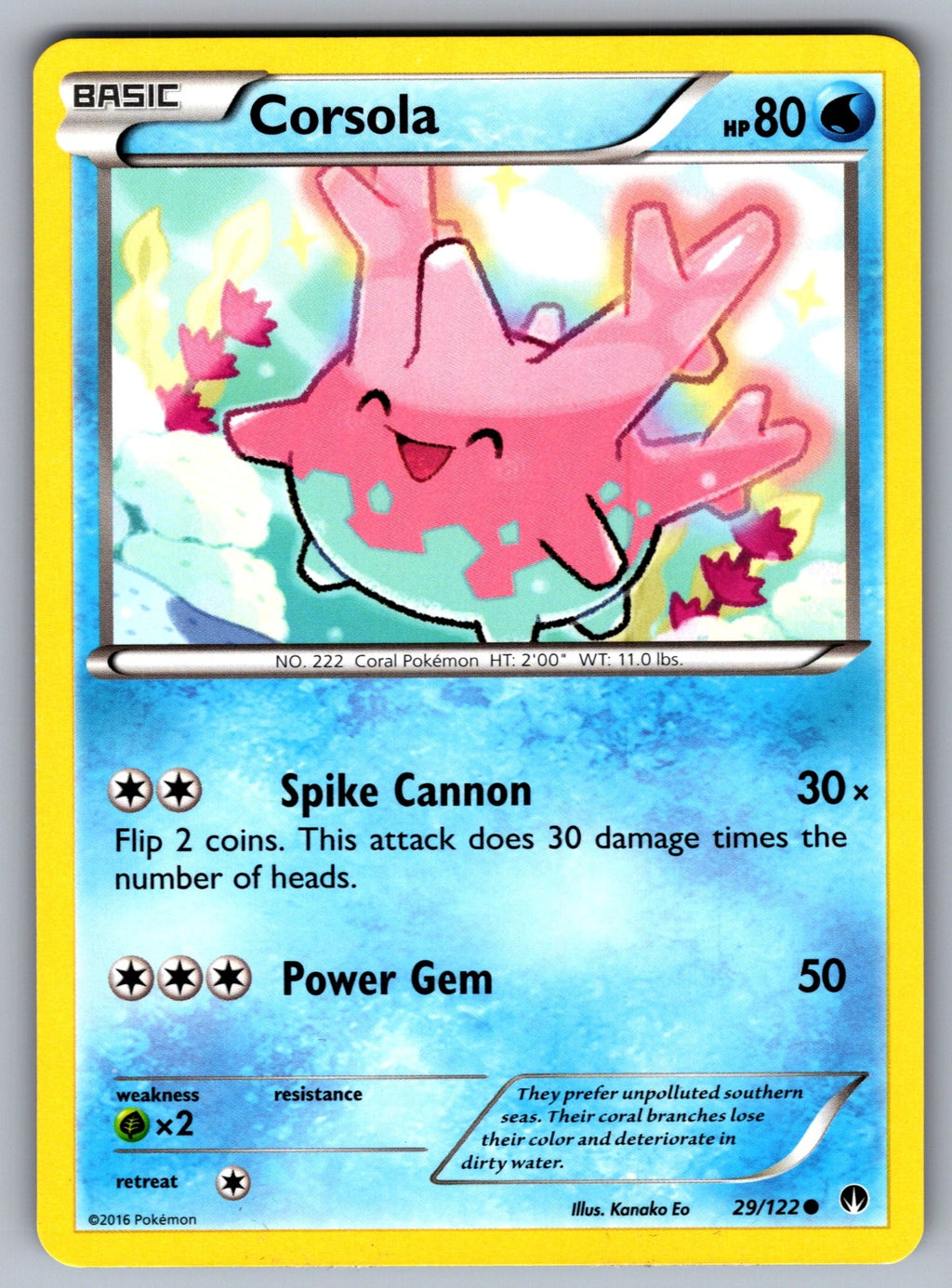Corsola Common XY - BREAKpoint 29/122 LP 2016