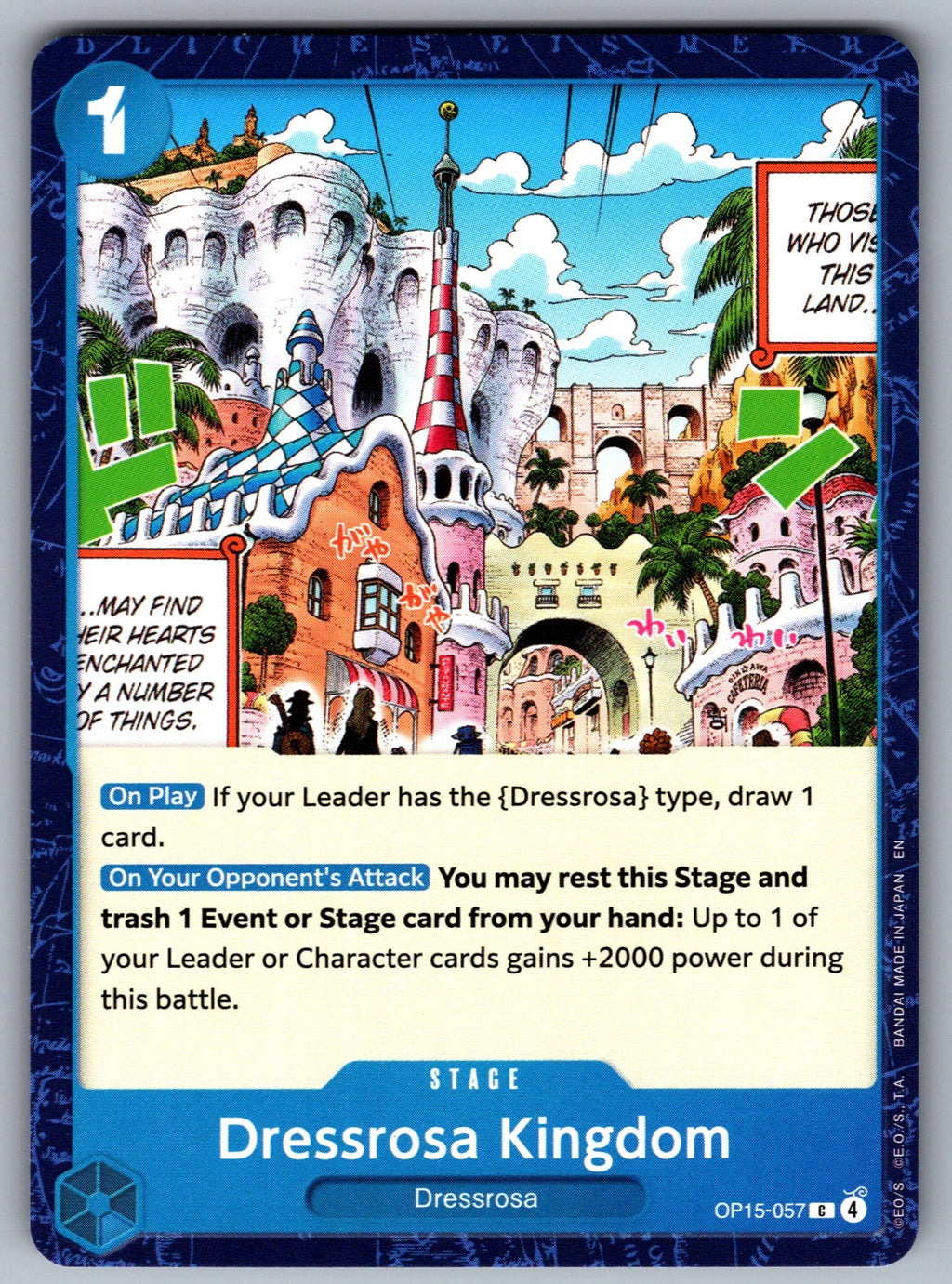 Dressrosa Kingdom C Adventure on Kami's Island OP15-057 NM 2026