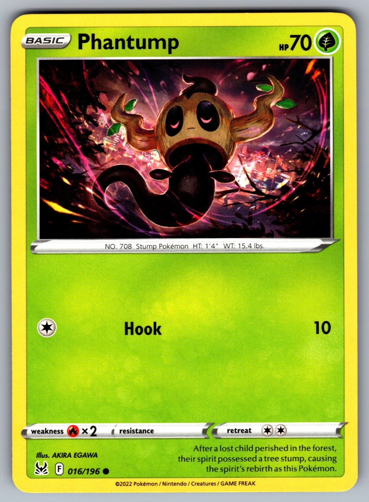 Phantump Common SWSH11: Lost Origin 016/196 NM 2022