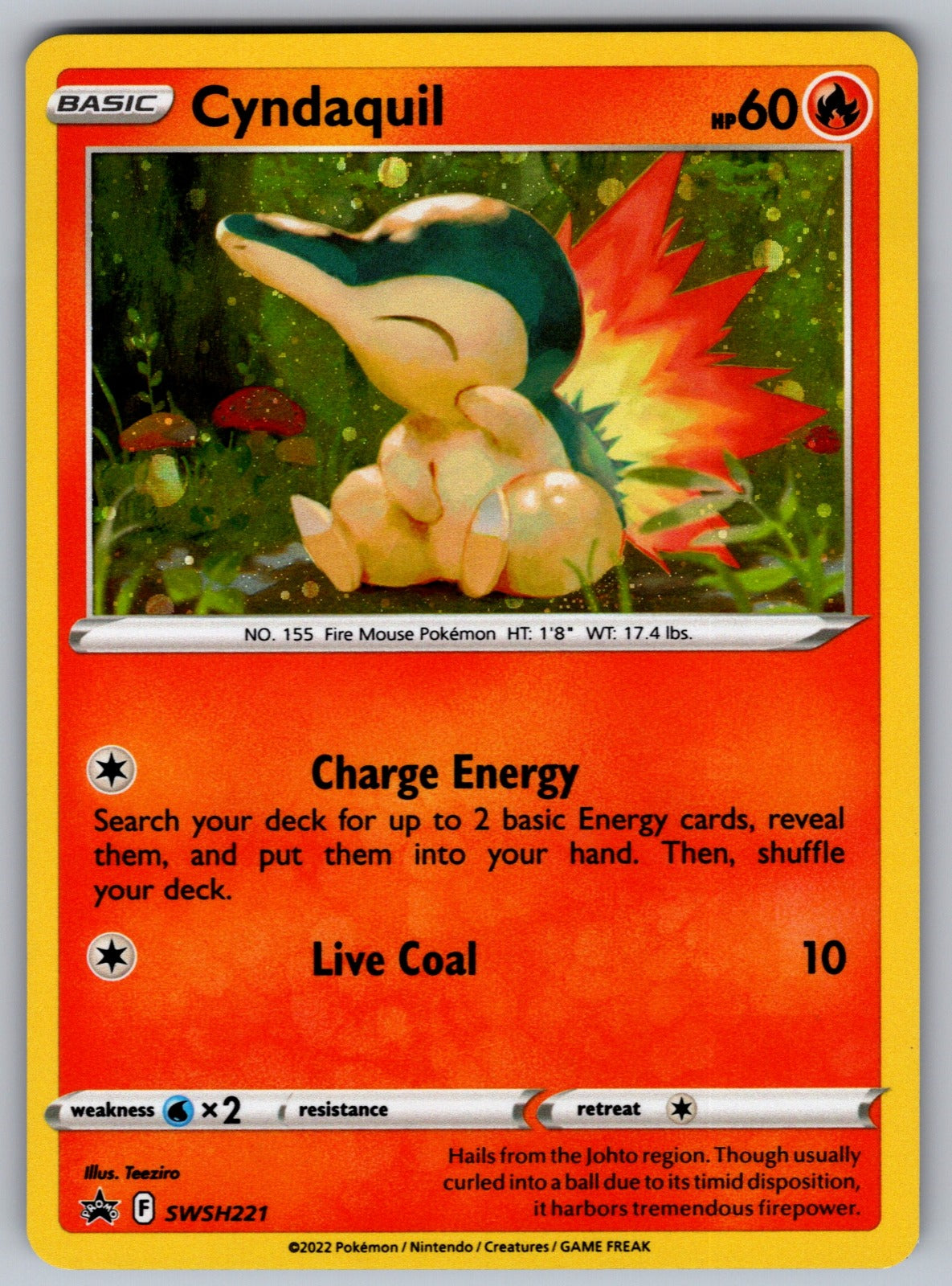 Cyndaquil Holo Promo SWSH: Sword & Shield Promo Cards SWSH221 NM 2019