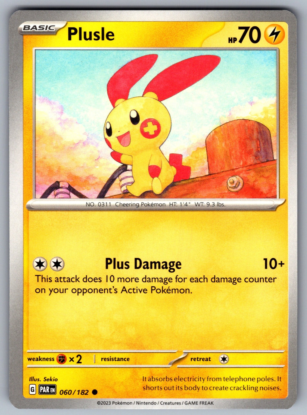 Plusle Common SV04: Paradox Rift 060/182 NM 2023