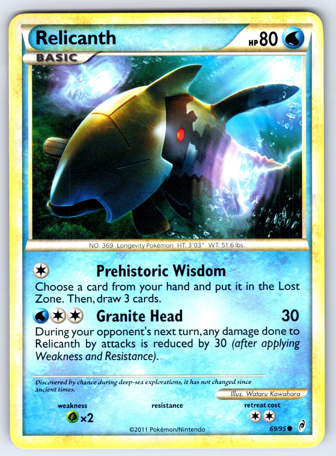 Relicanth Common Call of Legends 69/95 LP 2011