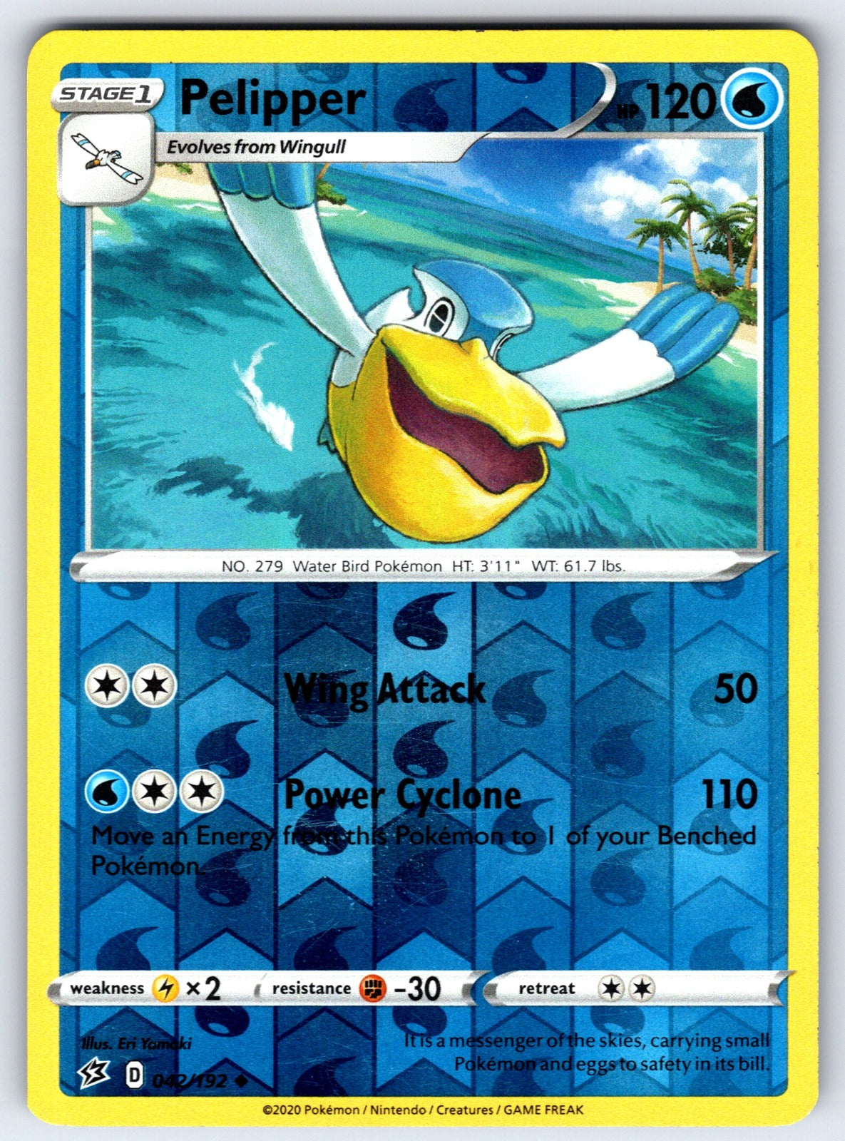 Pelipper Reverse Holo Uncommon SWSH02: Rebel Clash 042/192 NM 2020