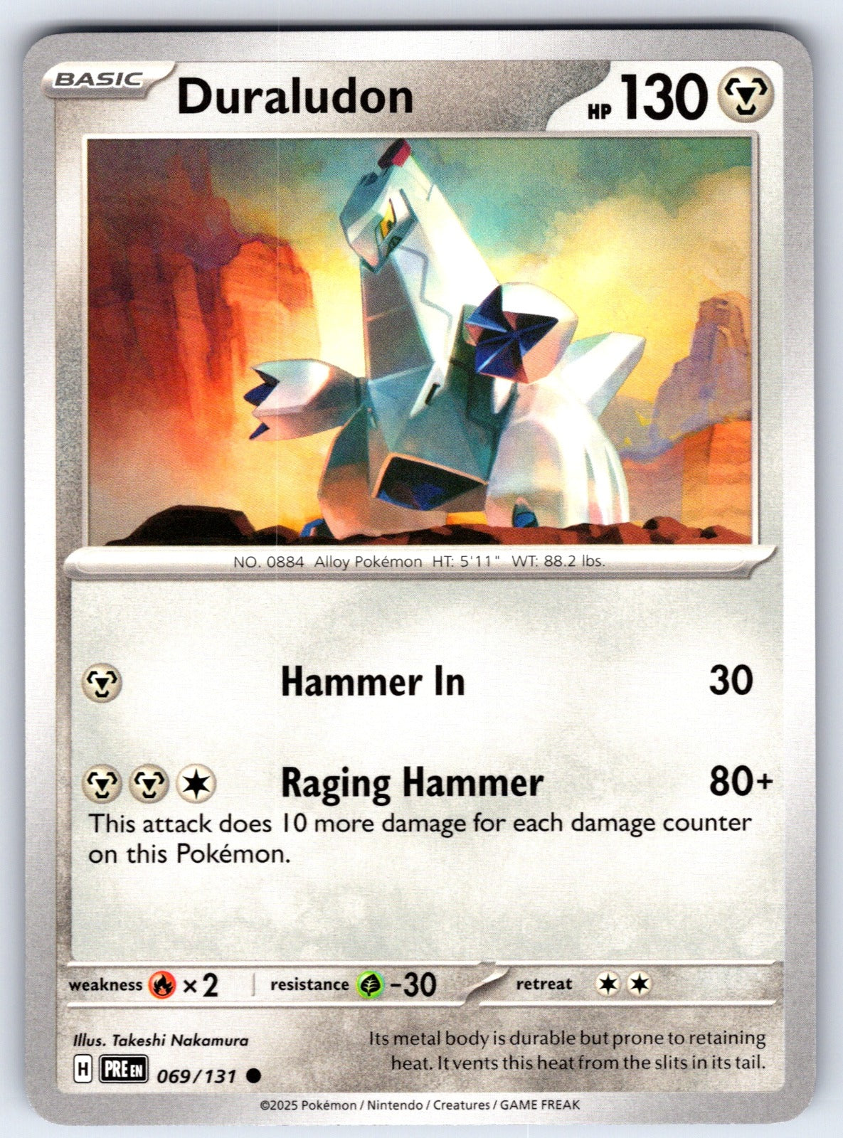 Duraludon Common SV: Prismatic Evolutions 069/131 NM 2025