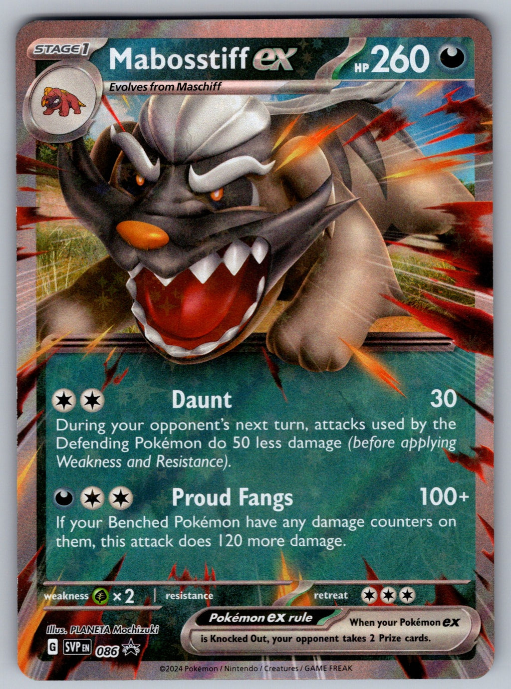 Mabosstiff ex Holo Promo SV: Scarlet & Violet Promo Cards 086 NM 2023