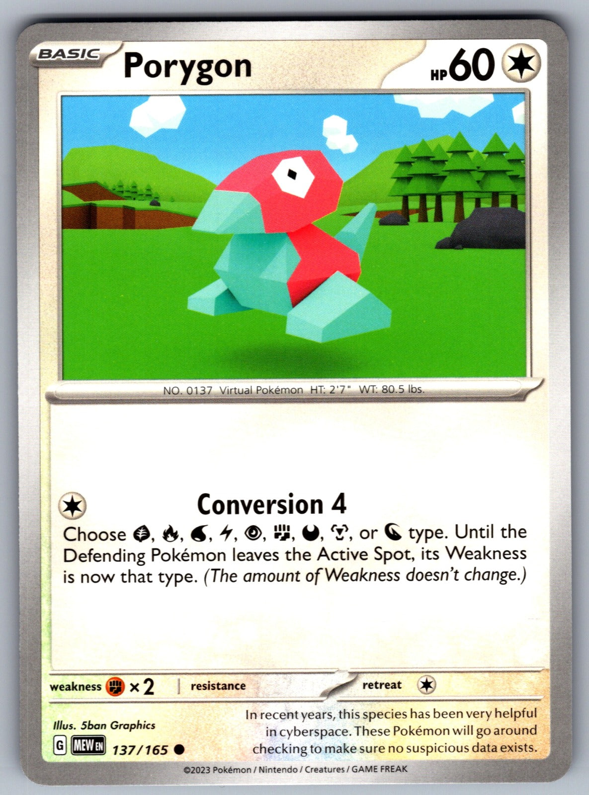 Porygon Common SV: Scarlet & Violet 151 137/165 NM 2023