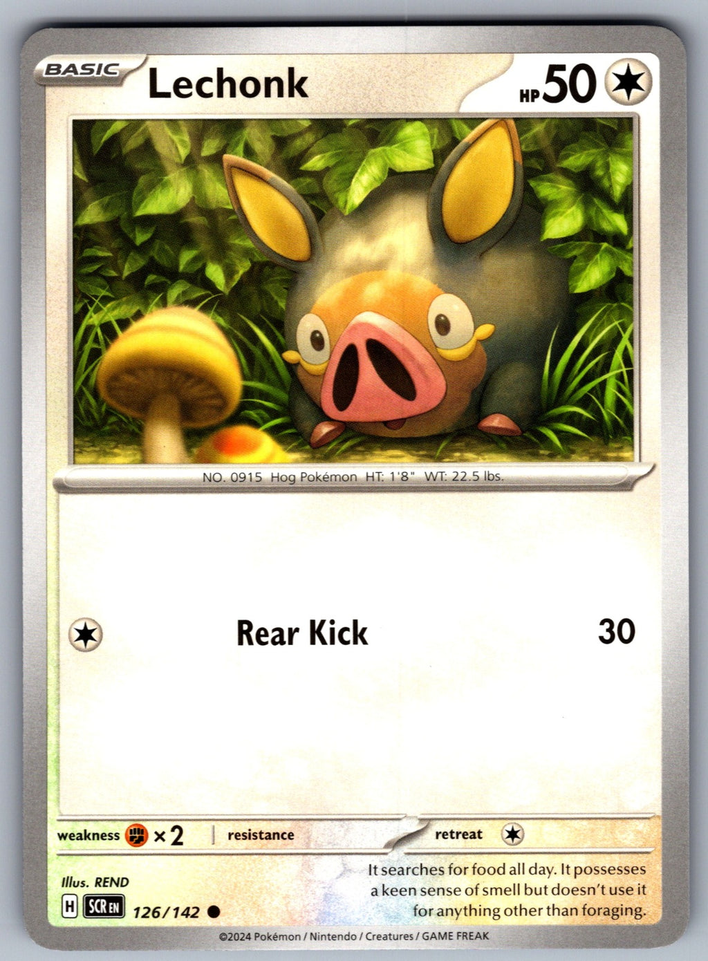 Lechonk Common SV07: Stellar Crown 126/142 NM 2024