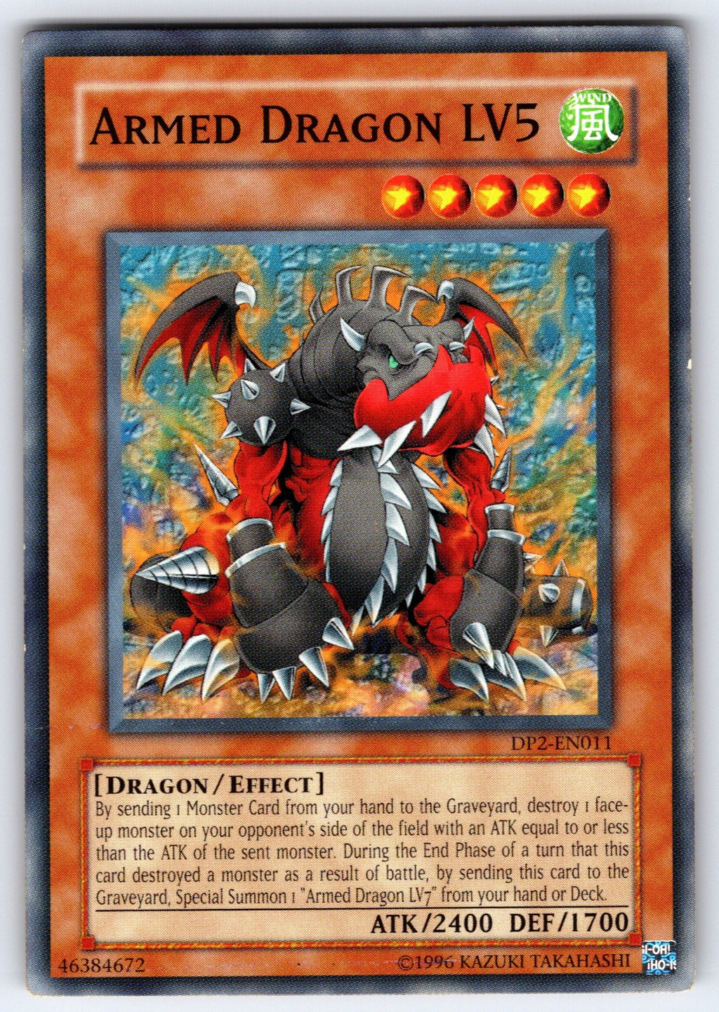 Armed Dragon LV5 Unlimited Common OTS Tournament Pack 15 OP15-EN015 HP 2021
