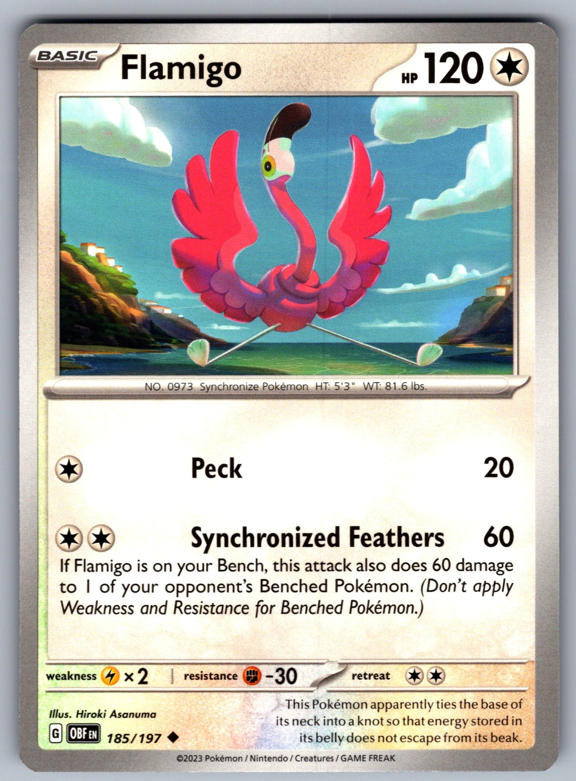 Flamigo Uncommon SV03: Obsidian Flames 185/197 NM 2023