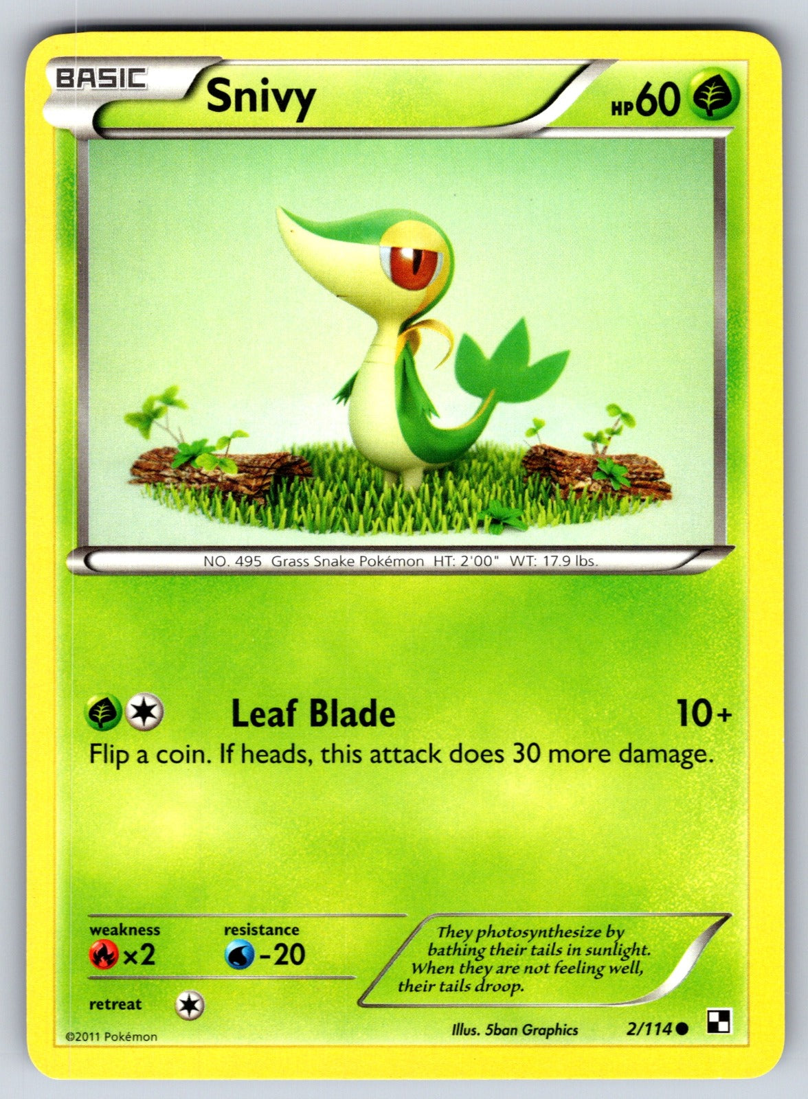 Snivy (2) Common Black and White 2/114 LP 2011