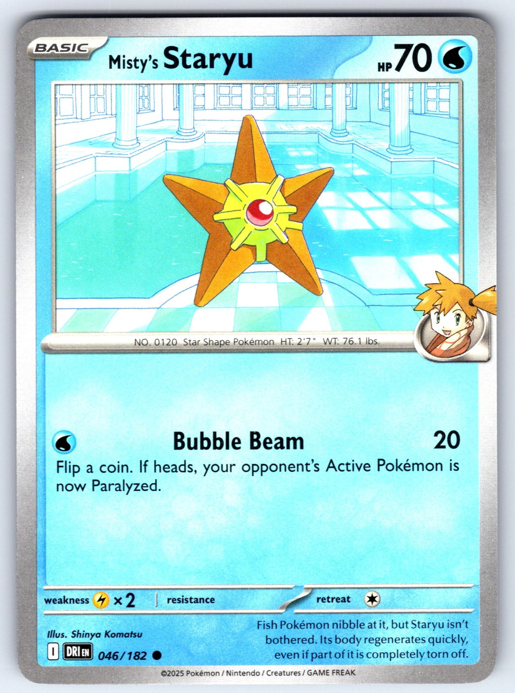 Misty's Staryu Common SV10: Destined Rivals 046/182 NM 2025