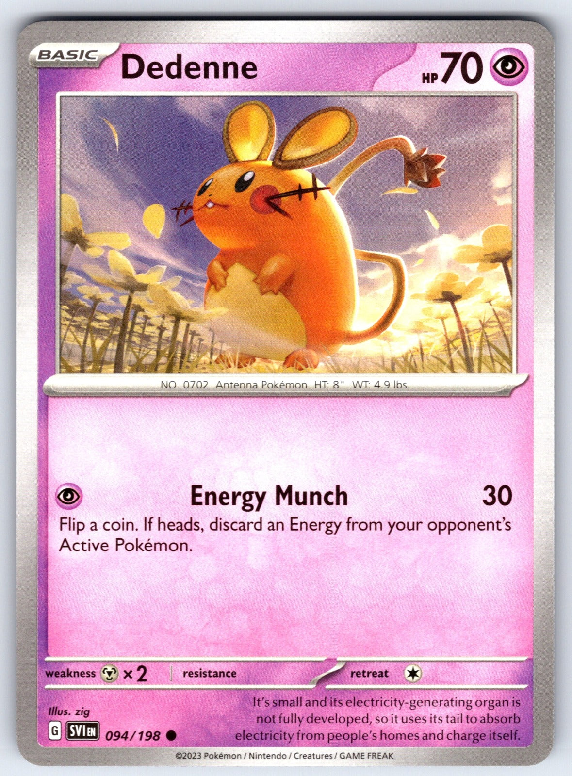 Dedenne Common SV01: Scarlet & Violet Base Set 094/198 NM 2023