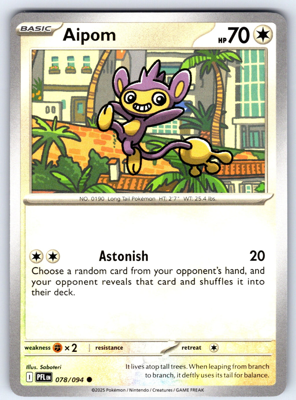 Aipom Common ME02: Phantasmal Flames 078/094 NM 2025