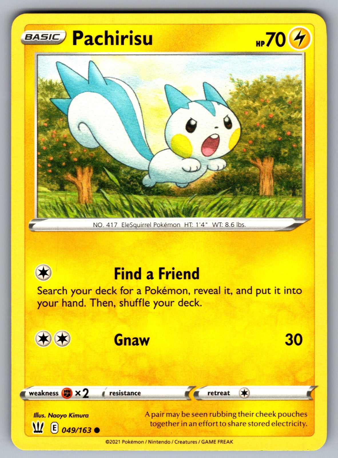 Pachirisu Common SWSH05: Battle Styles 049/163 NM 2021